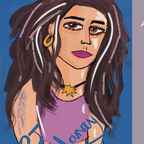 Pj harvey portrait. Character Design, Drawing, Portrait Drawing, and Digital Drawing project by susan anne little - 08.31.2026