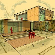 Contemporary House — Architectural Perspective Study . Menggambar & Ilustrasi Digital proyek oleh Edwin Contreras - 09.01.2026