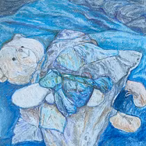 Sinking into the warmest blue. Traditional illustration, Fine Arts, Pencil Drawing, and Drawing project by wwolfsann - 09.02.2026