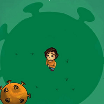 Corona: o monstro quase invisível . Ilustrație tradițională, Design editorial, Desen, Storyboard, Ilustrație pentru copii, Narrativ și Carte ilustrată de Crisan Cesar - 09.03.2026