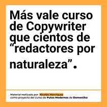 Proyecto Final Copywriting para copywriters de Nicolás Manríquez. Un progetto di Belle arti di Nicolás Manríquez - 04.09.2026
