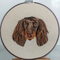 Bordado realista de perro. Bordado, Ilustração naturalista, e Design têxtil projeto de darklove - 05.09.2026