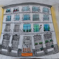 I love Madrid in springtime. Un proyecto de Bocetado, Dibujo, Pintura a la acuarela, Ilustración arquitectónica, Sketchbook e Ilustración con tinta de aleksandra_ristic - 06.09.2026