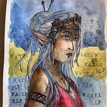 Water elf. Ilustração tradicional, Design de personagens, Ilustração digital, Concept Art, Desenho digital, e Pintura digital projeto de embodiedsacredfemininewisdom - 07.09.2026