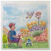 Native Garden Self Portrait. . Traditional illustration, Sketching, Creativity, Drawing, Watercolor Painting, Sketchbook, and Gouache Painting project by bryankennedy - 09.09.2026