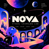 NOVA — Visual Learning Lab . Design, Branding și identitate, Managementul designului, Design editorial, Design grafic, Tipografie, Design de logo, Design digital, Design tipografic și Teoria culorilor de Silvana Arias Salazar - 09.11.2026