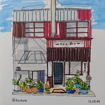 Fachada criativa . Un projet de Esquisse , Dessin, Illustration architecturale, Carnet de croquis et Illustration à l'encre de Ana Carla Pereira - 21.09.2026