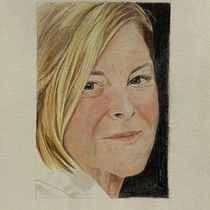 Auto portait . Traditional illustration, Fine Arts, Pencil Drawing, Drawing, Portrait Drawing, Realistic Drawing, Artistic Drawing, and Colored Pencil Drawing project by Izabel Dagenais - 09.24.2026