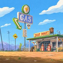 Posto de gasolina. Un projet de Illustration numérique de felypek14 - 27.09.2026