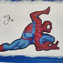spidey acrilico . Un proyecto de Ilustración tradicional, Diseño de personajes, Pintura, Cómic y Pintura acrílica de jonibravodifer - 29.09.2026