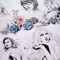 Live muses & dead roses. Un proyecto de Dirección de arte, Diseño editorial e Ilustración tradicional de Manuel De La Fuente - 31.10.2013