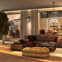 Vivienda La Moraleja. Een project van 3D, Architectuur e Interactief ontwerp van Quique Cestrilli - 05.12.2015