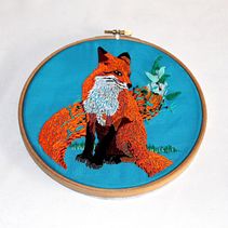 My Course Project: Basic Embroidery Techniques: Stitches, Compositions, and Color Ranges. Arts, Crafts, and Traditional illustration project by Omaira Vaquero - 08.03.2016