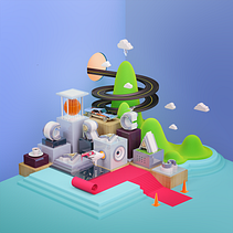 Mi Proyecto del curso: Caracas. 3D, Art Direction, and Graphic Design project by Ernie Savage - 03.23.2017