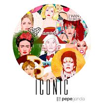 ICONIC: Retratos ilustrados personalizados de iconos famosos.. Un proyecto de Ilustración tradicional de José Pérez Gandía - 24.03.2017