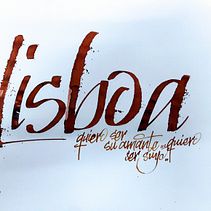 Una ciudad: Lisboa. Un escritor Pessoa.. Calligraph project by Natalia Calao - 05.16.2018
