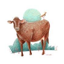 Una vaca es una vaca, proyecto con lápices. Projekt z dziedziny Trad, c i jna ilustracja użytkownika Cecilia Gabbi - 02.04.2018