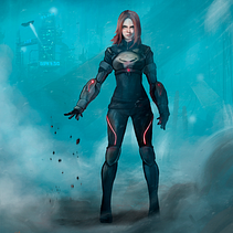 Agent XV - My Course Project: Character Design for Concept Art. Character Design project by Germán Santero Moreno - 06.11.2018