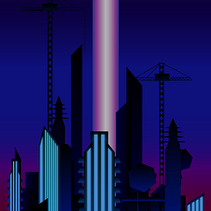 Ilustración.: La ciudad de Babel Ein Projekt aus dem Bereich Grafikdesign, Vektorillustration, L und schaftsbau von Reimi T. - 11.07.2018