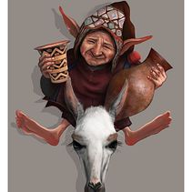 duende andino ilustración photoshop. Un proyecto de Ilustración digital de Marvin Edu Rojas Aquise - 24.08.2018