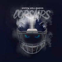 Happy Halloween - Málaga Corsairs Ein Projekt aus dem Bereich Br, ing und Identität, Kreativität, Design, Plakatdesign und Grafikdesign von Sara Prados - 29.10.2018