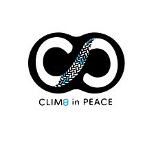 Logo Climb in Peace. Empresa dedicada al guiaje y búsqueda de alojamiento para escalador@s. Ein Projekt aus dem Bereich Br und ing und Identität von Fàtima RasMas - 24.05.2019