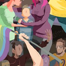 Absolut Competition: "We are free to choose who we love." . Ilustrație tradițională de Raul Canales - 03.14.2019