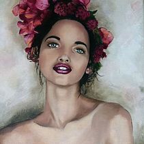 Mujer con flores. Painting project by Inma Jara - 04.02.2019