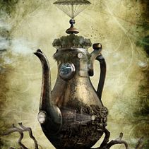 Czajnik Steampunk. Projekt z dziedziny Retuszowanie fotografii, Concept art, Projektowanie c, frowe, Fotografia c, frowa i Projektowanie graficzne użytkownika Antonio Painn - 17.04.2019