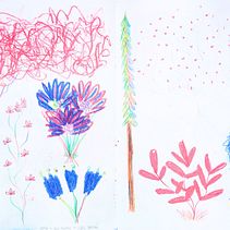 Minhas páginas de experiências gráficas do Curso Techniques to Unlock your Creativity course. Traditional illustration, Fine Arts, Painting, Creativit, Creating with Kids, and Sketchbook project by Audrey Moreira Hojda - 07.13.2019