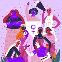 Women's Day. Traditional illustration project by Catalina Vásquez - 03.16.2019