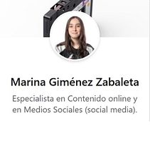 Mi Proyecto del curso: LinkedIn: construye tu marca personal . Br, ing, Identit, and Digital Marketing project by Marina Giménez Zabaleta - 03.21.2020