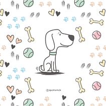 Pattern | Perritos. Un projet de Illustration traditionnelle, Illustration numérique et Illustration vectorielle de Agustina Hermida - 03.12.2019