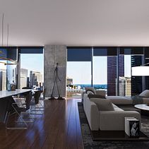 Render interior apartment: Infografía arquitectónica en 3D Ein Projekt aus dem Bereich Digitale Architektur von Miguel Angel Ramirez Familia - 25.12.2019