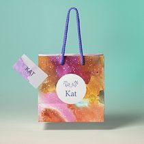 Mis galaxias convertidas en bolsos de papel . Design de produs și Pictură în acuarelă de Kateryn Hidalgo Wong - 01.09.2020