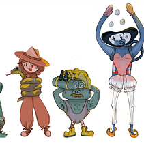 Los 5 exploradores circences . Un proyecto de Ilustración tradicional de Tania Ló Ferreira - 23.02.2020