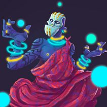 The Neon Prophet My Course Project: Digital Character Painting: Illustrate with Light and Color. Character Design, Digital Design, and Digital Illustration project by Felipe Vasconcelos - 03.03.2020