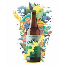 Advertising poster for El Camino Beer (Santander). Traditional illustration, Digital Illustration, and Vector Illustration project by Alvaro García Rodríguez - 03.07.2020