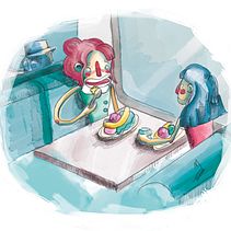 El Hombre del paraguas Ein Projekt aus dem Bereich Digitale Illustration von Beatriz Escobar Pérez - 08.03.2018