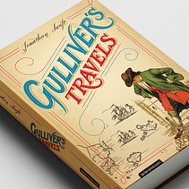 Portada del libro Gulliver's Travels. Un proyecto de Caligrafía, Diseño editorial, H, lettering, Lettering y Lettering digital de Javier Piñol - 11.04.2020