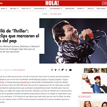 Artículos CULTURA (Música) HOLA.com. Communication project by Noemí Fernández - 04.23.2020