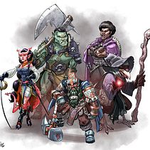 Dungeons & Dragons Characters. Ilustração digital projeto de Jacob Glaser - 15.08.2018