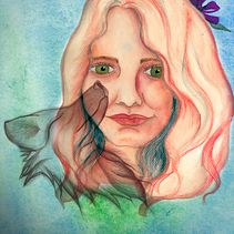 Retrato en acuarela. Creativit, Drawing, Portrait Drawing, and Traditional illustration project by Kaysi Gómez Vega - 06.01.2020
