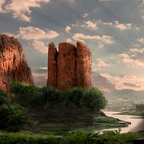 Mi Proyecto del curso: Matte Painting: creando mundos fotorrealistas. Projekt z dziedziny Sketching,  R, sunek art, st, czn, R, sunek c, frow, Ilustracja c i frowa użytkownika Alberto Ribera - 13.06.2020