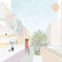 Casa Cultural . Arhitectură & Ilustrație arhitecturală de Brigith Ferro - 06.19.2020