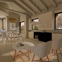 INTERIORISMO ESTAR- COMEDOR. Interior Architecture project by Cecilia Lana - 06.21.2020