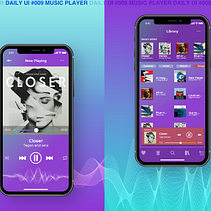 Daily UI challenge #009 Music Player. Een project van Grafisch ontwerp van Alicia Barba - 24.06.2020