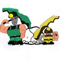 LOS  MINEROS BIONICOS. Un proyecto de Ilustración tradicional de Hilbar Lopez - 08.07.2020