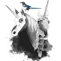 El Esqueleto del Unicornio Negro. Design, Editorial Design, Graphic Design, Traditional illustration, and Digital Illustration project by Celia López Bacete - 06.27.2017