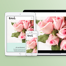 Web Responsive - Moments Floristería. Projekt z dziedziny CSS, Tworzenie stron internetow, ch, Design, Projektowanie graficzne, Projektowanie interakt, wne, Web design, HTML i UX / UI użytkownika Carla Antúnez - 25.06.2019
